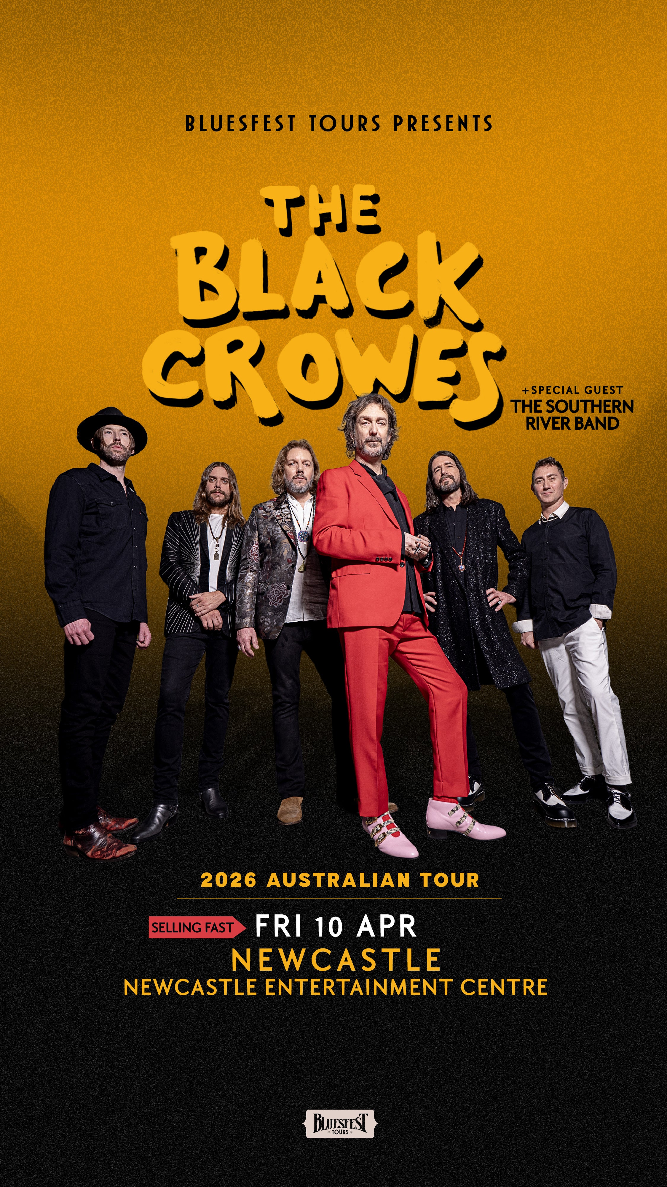 The Black Crowes 2026 Newcastle Entertainment Centre BT26 Socials The Black Crowes SG 1080x1920 NC 